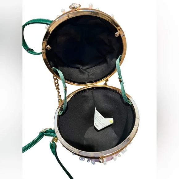 Women’s Pink Strawberry Riveted Crossbody Bag - Picture 4 of 6